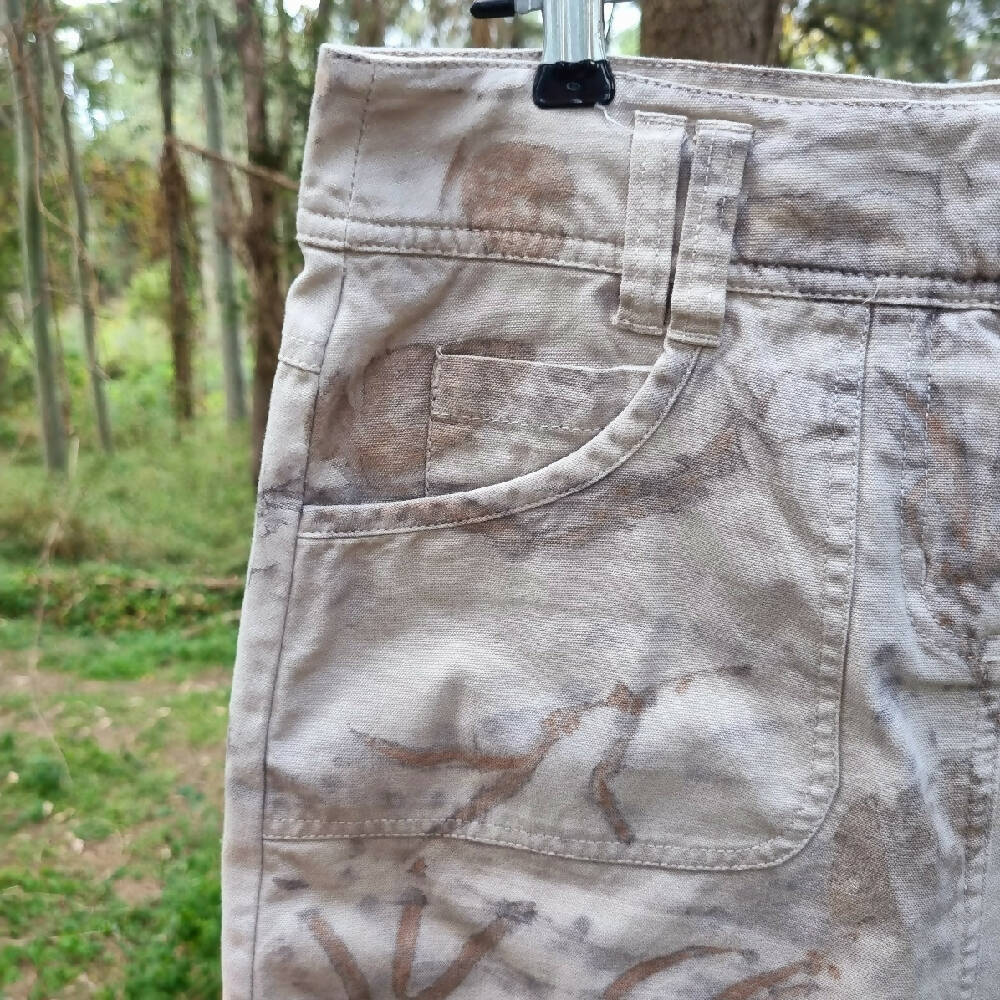 Skirt - Botanically Printed - Upcycled - Size 8 - Wearable Art