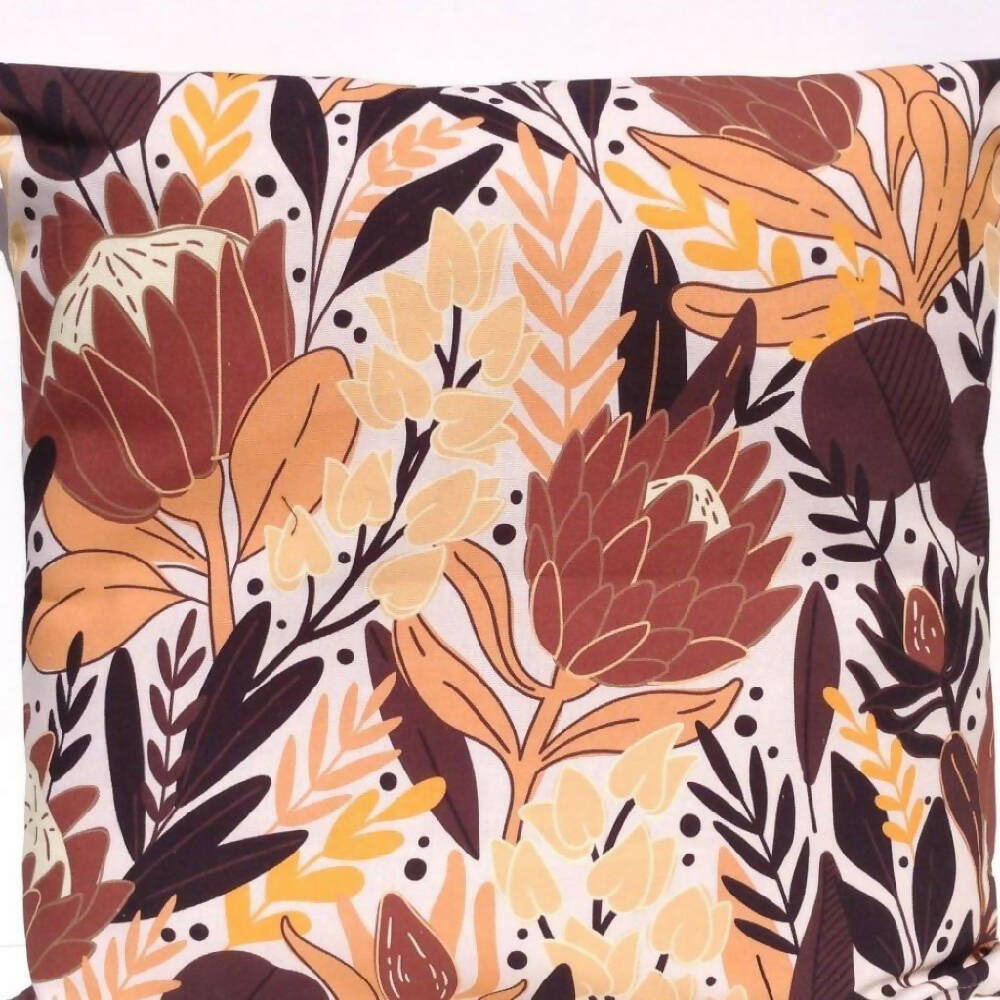 Retro floral cushion