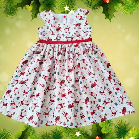 Xmas, Girls Dress, Mini Santa, Size 2, 4, 5