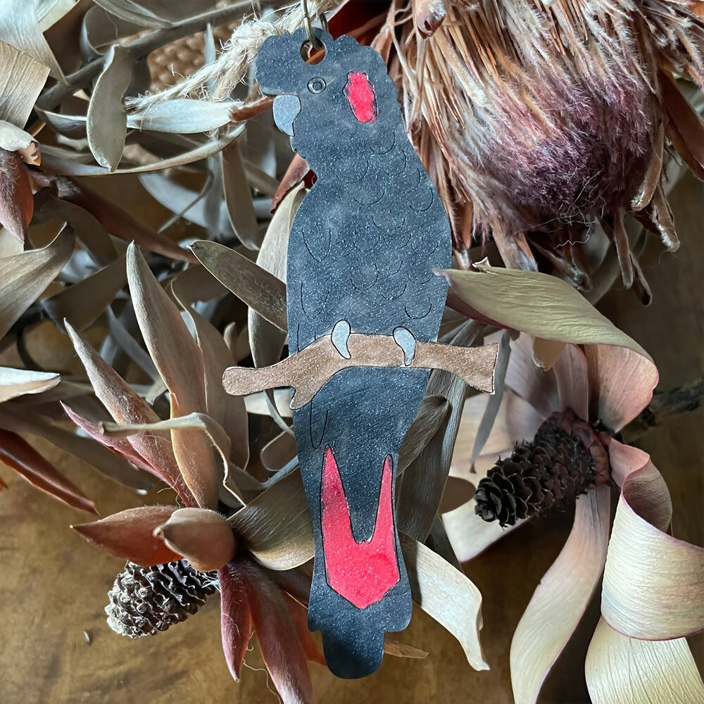 Australiana_Christmas_Decoration_Red_Tailed_Black_Cockatoo_2