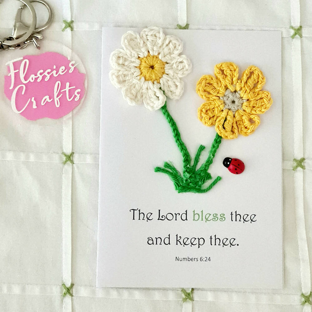 Christian Greeting Cards with crochet detail - FREE SHIPPING