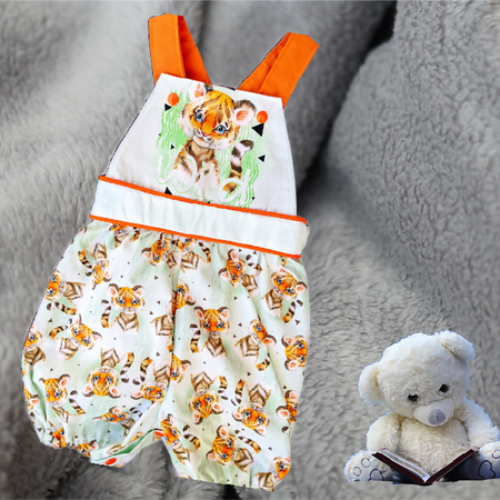 Baby Romper, Tiger Panel, Size 1
