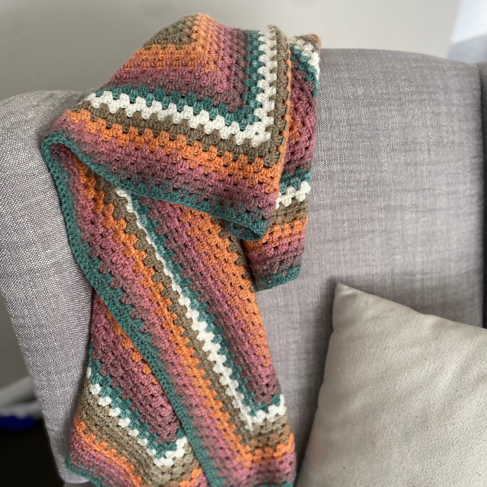 Autumn Baby Blanket | Hand Crocheted Pram Blanket