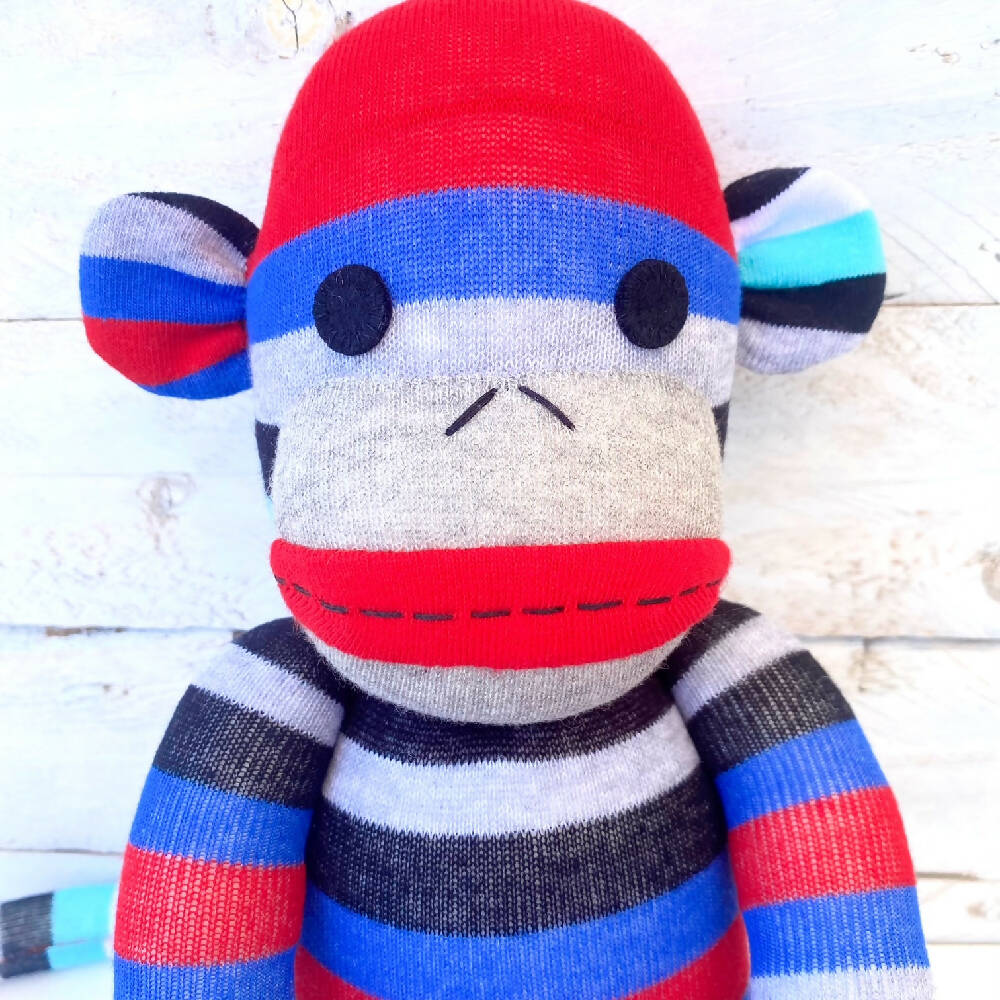 Wallace the Sock Monkey - READY TO SHIP soft toy