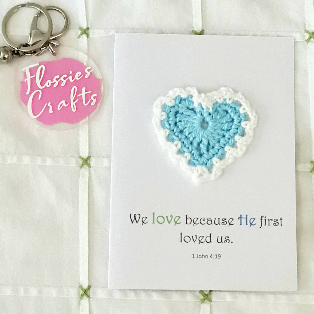 Christian Greeting Cards with crochet detail - FREE SHIPPING