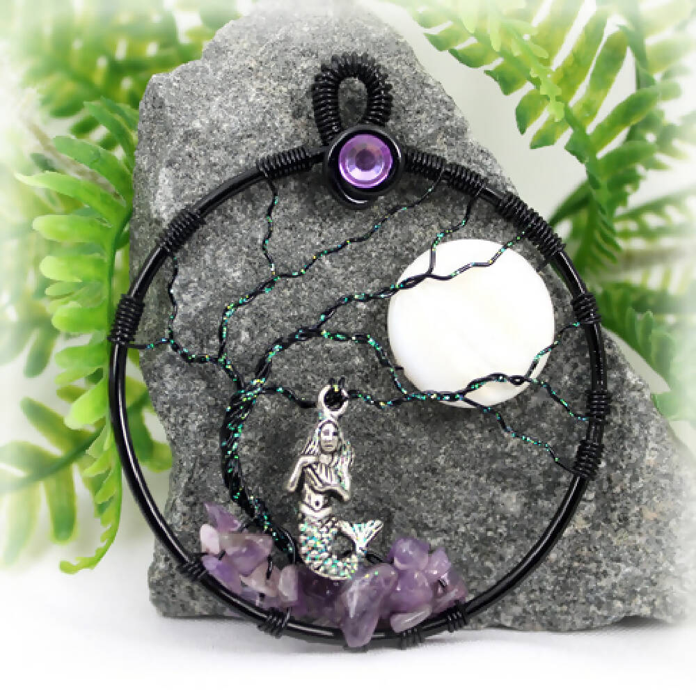 Tree of Life Mermaid with Amethyst and Moon