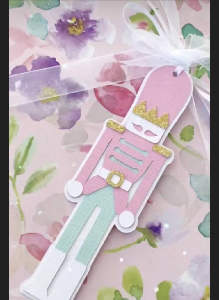 Nutcracker gift tags, Christmas gifting. Choice of colours.