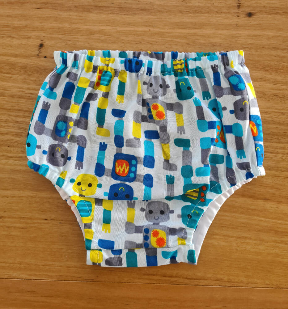 Robots Baby Boy Nappy Cover / Pants Size 1