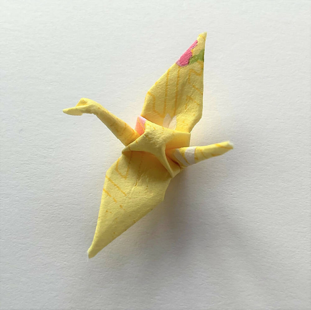 Custom-made small gift with inspirational quote and good luck cranes