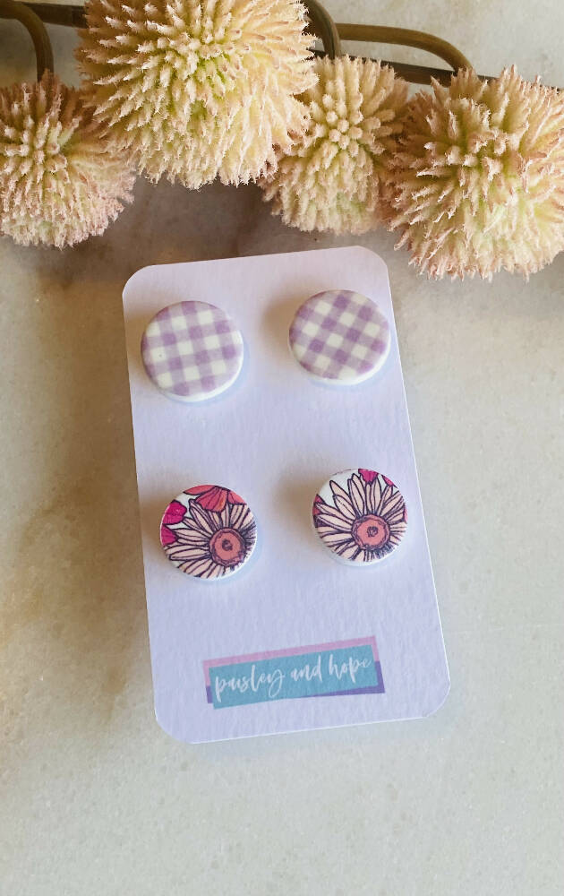 Polymer Clay Statement Stud Pack #4
