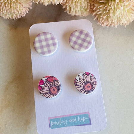 Polymer Clay Statement Stud Pack #4