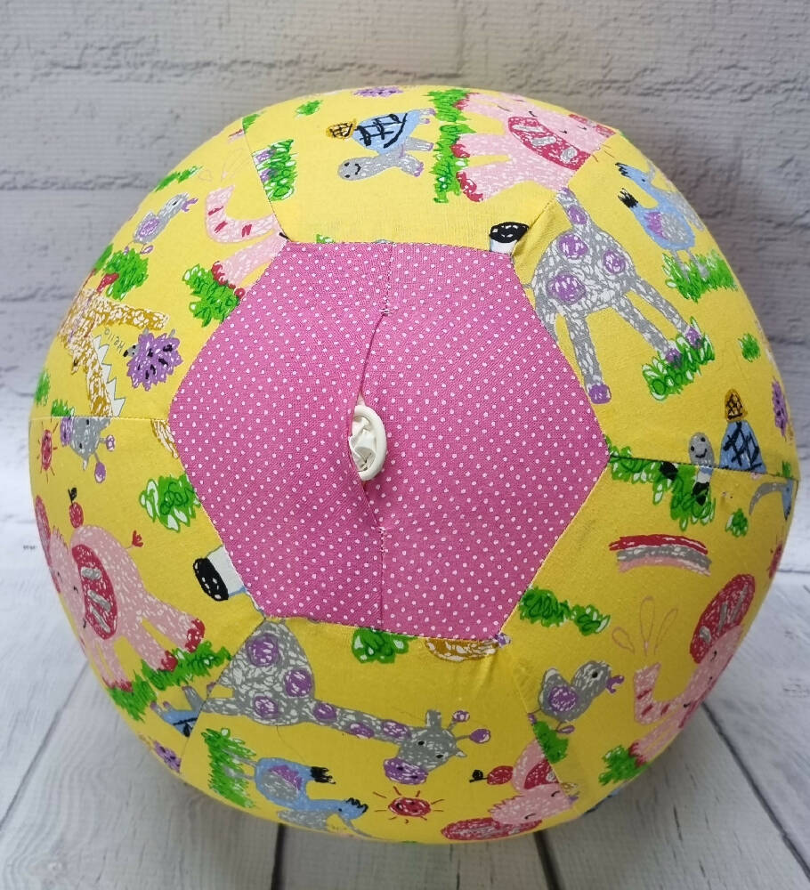 Balloon Ball: Cartoon Zoo with pink front: solid print