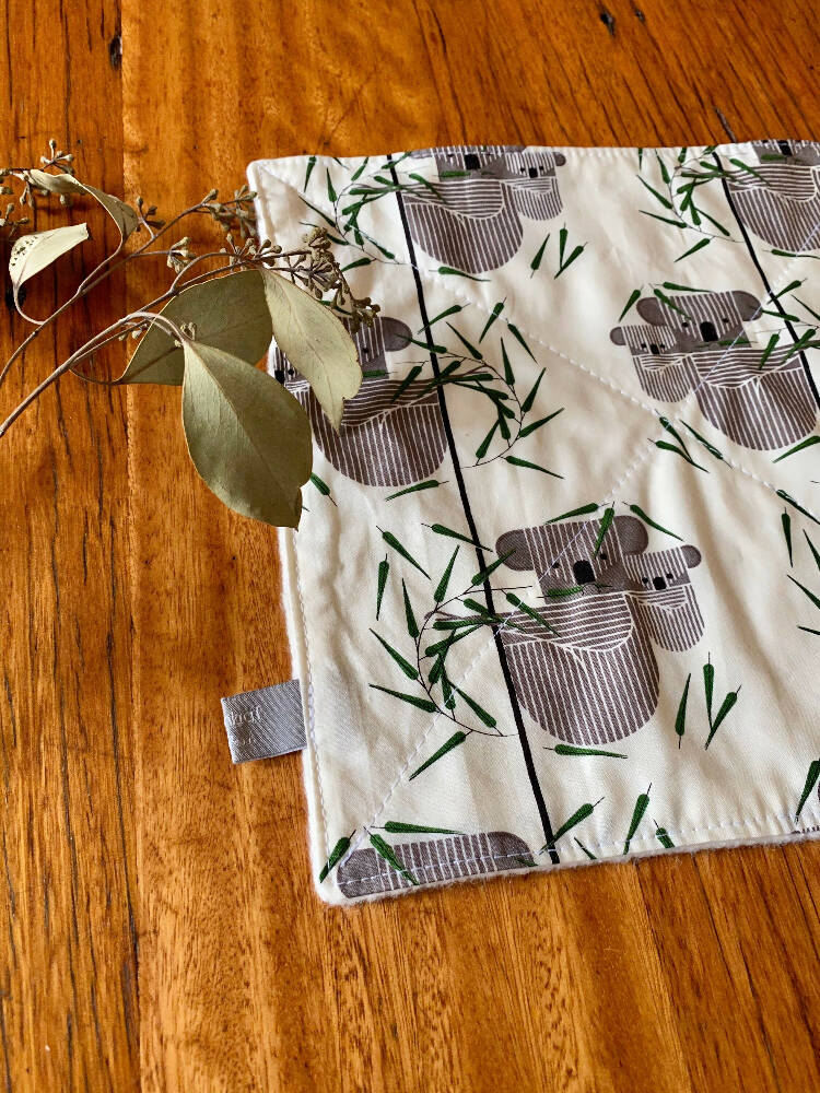 wash cloth - koalas / organic cotton hemp fleece / baby toddler child