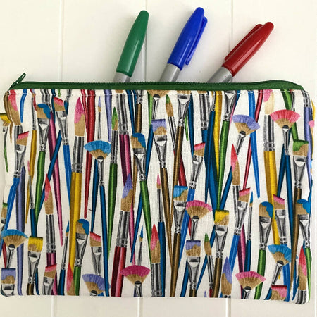 Paint brushes pencil case