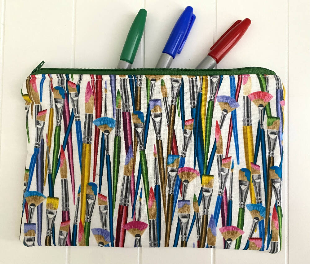 Paint brushes pencil case