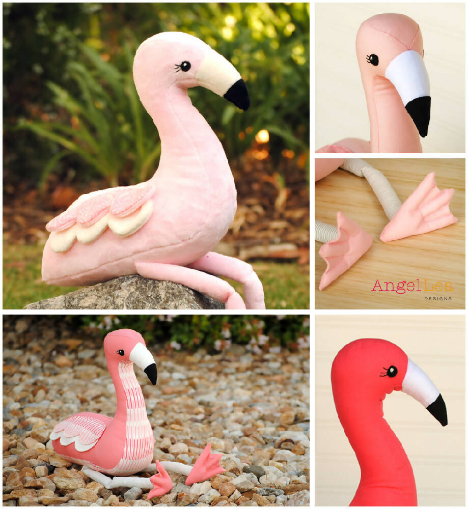 flamingo sewing patterns-collage