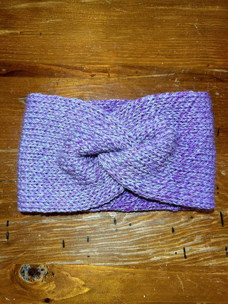 Knitted Twisted Headband/Earwarmer - Adult Size