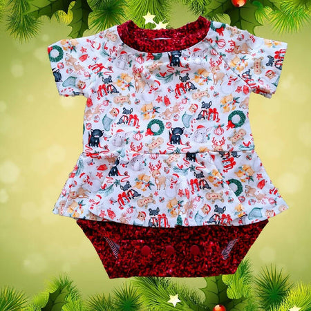 Xmas, Baby Stretch Peplum, Cute Friends, Size 000