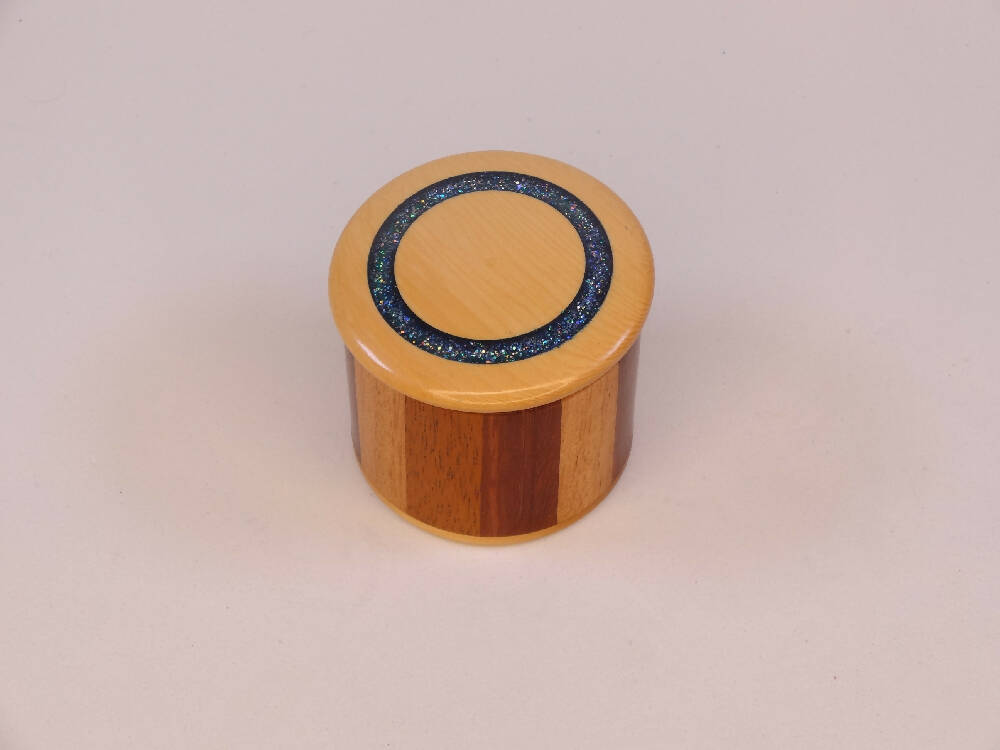 Turned Wood Ring presentation box .