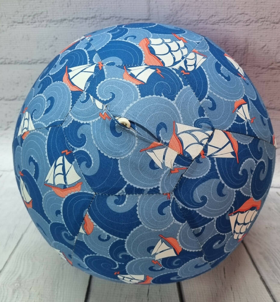 Balloon Ball: Ships Ahoy, solid print style Blue, White, Coral