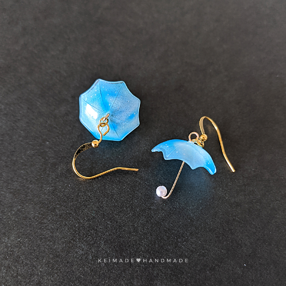 Umbrella Dangle Earrings - Cute Rainy Day Brolly Jewellery