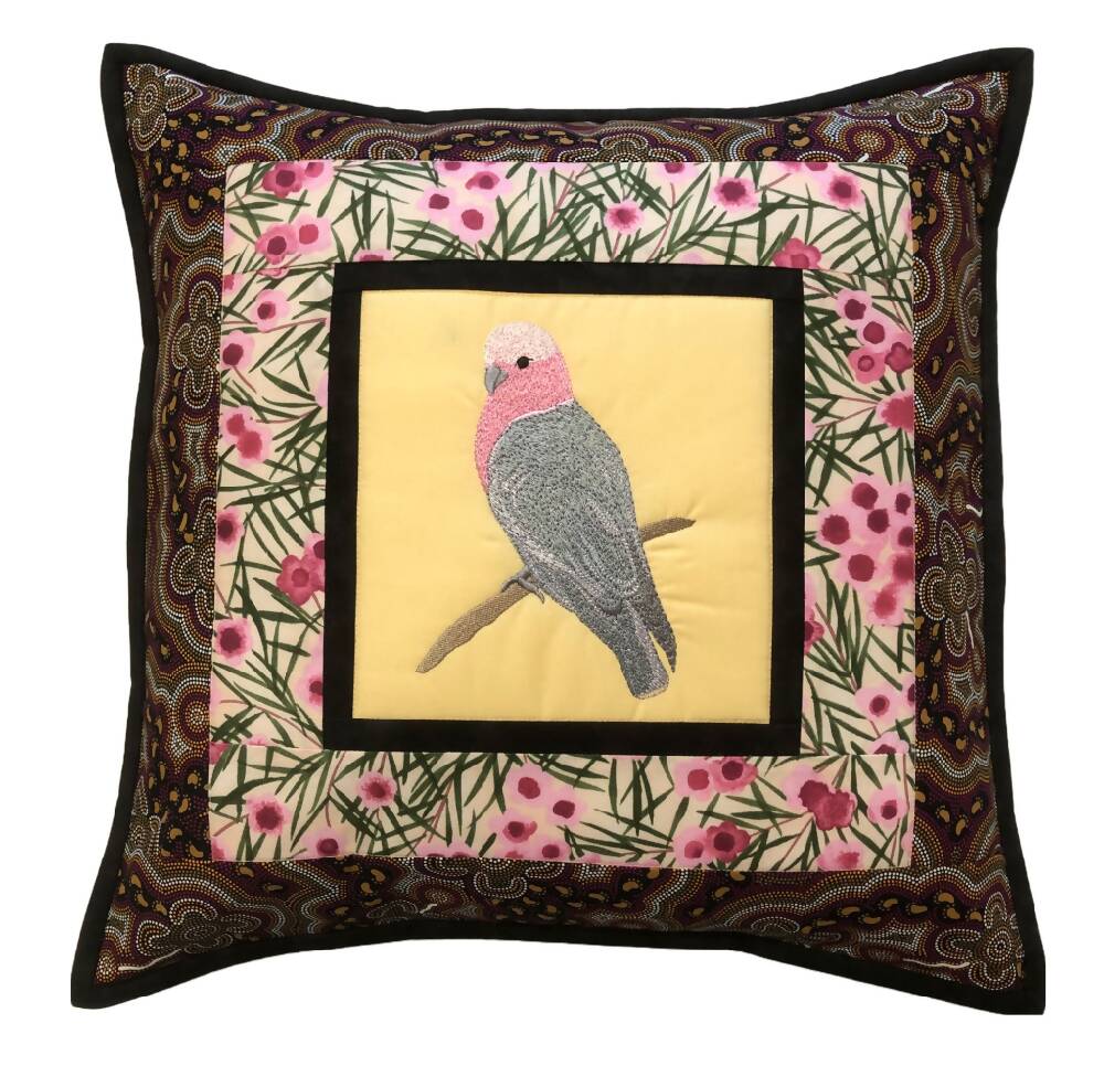 handmade Australian native quilted - galah