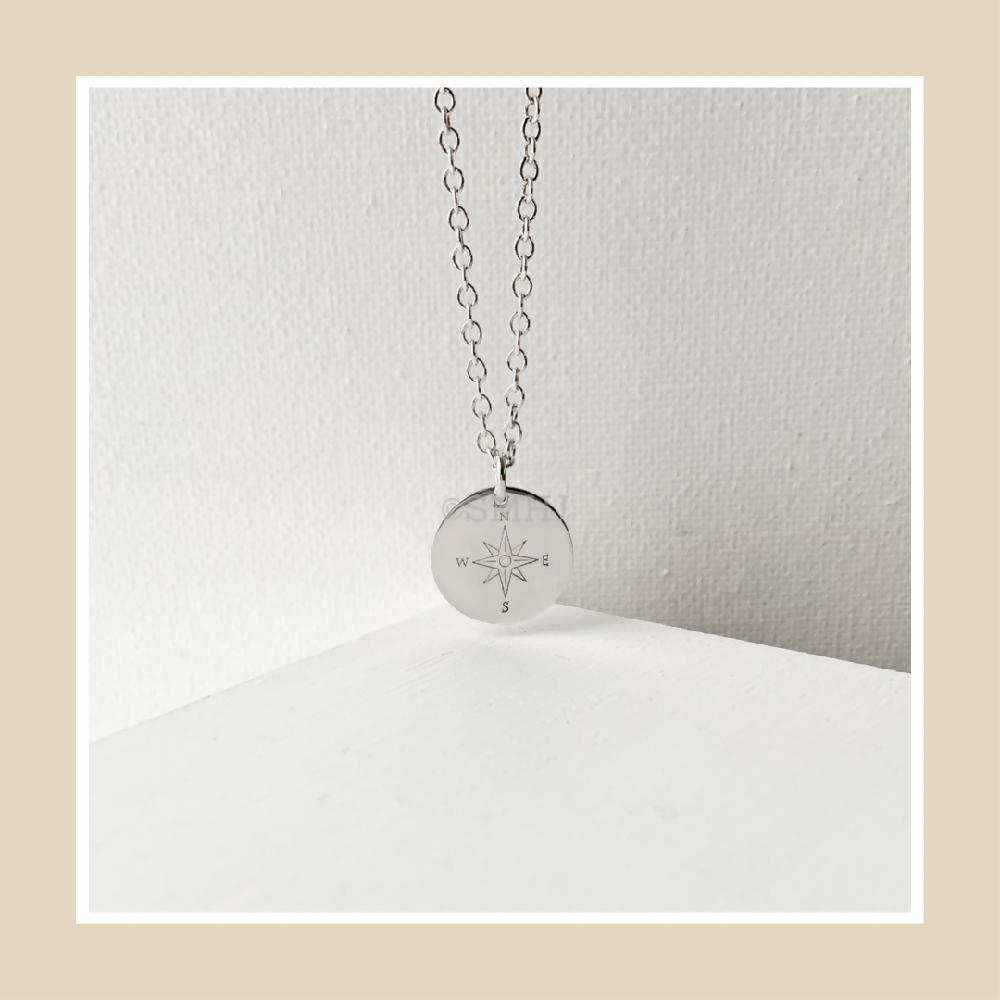 Compass Sterling Silver Necklace