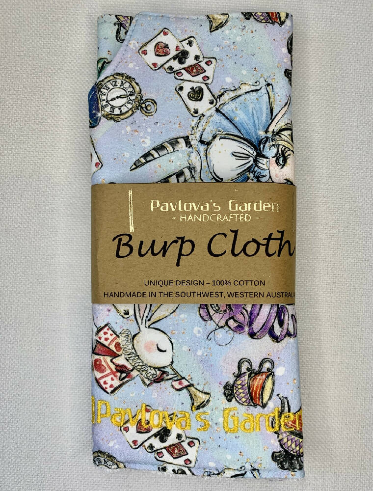 Bib & Burp Cloth Set - Alice in Wonderland