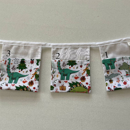 Advent Calendar Fabric Bunting / Dinosaur