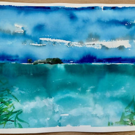 Cook Island - Fingal Head abstract watercolour