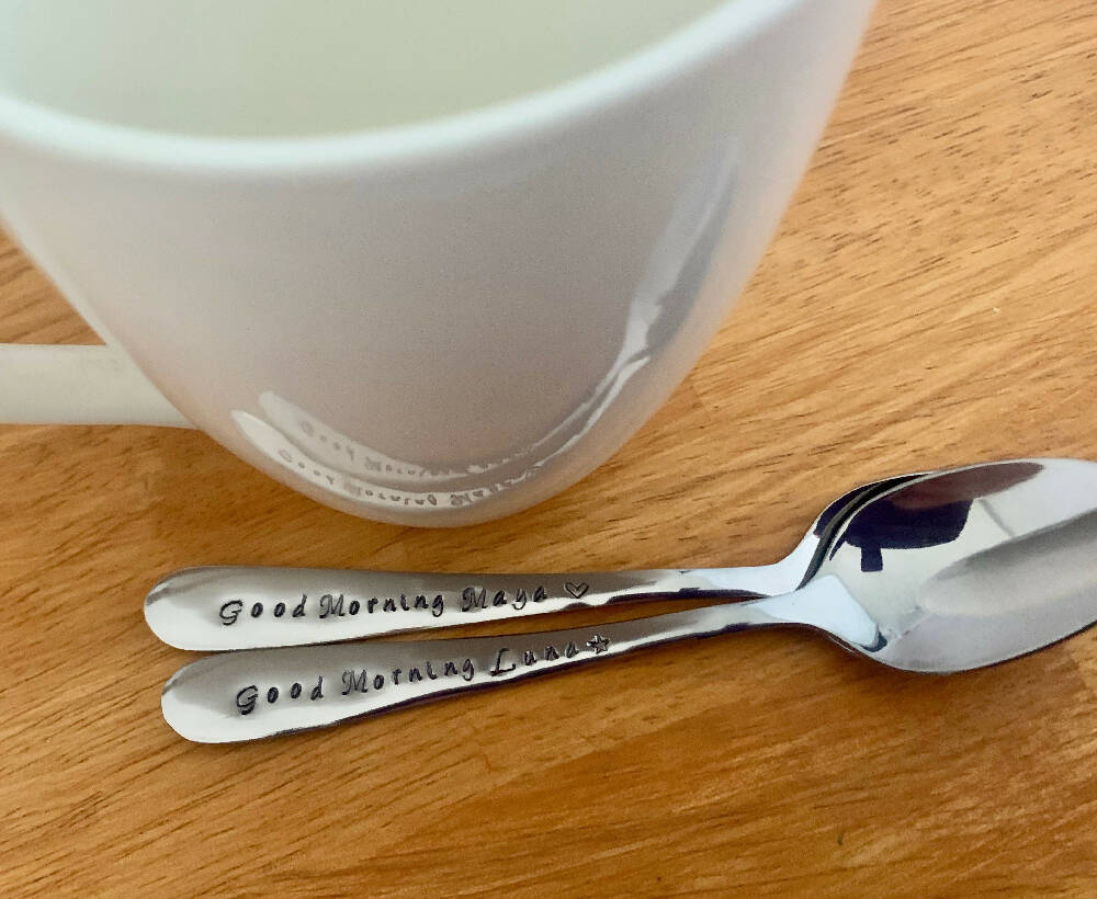 2 X Custom Spoons, Work Colleauge Gift