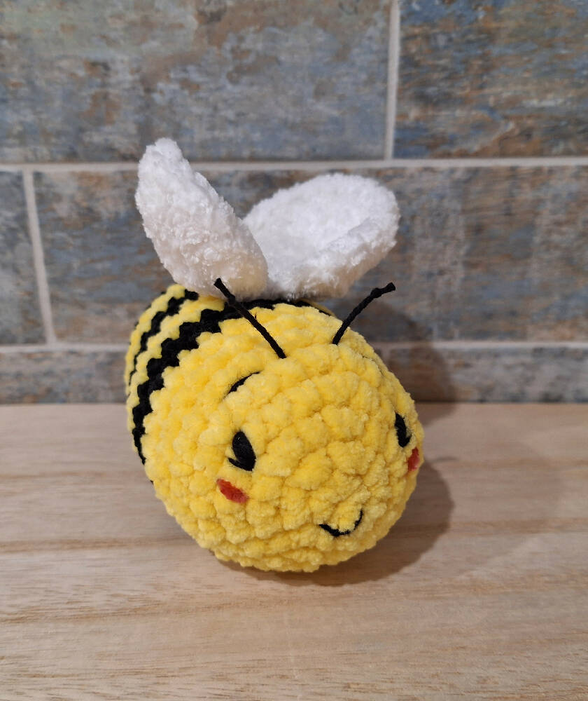 crocheted velvet bee