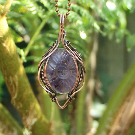 Carved Amethyst In Copper