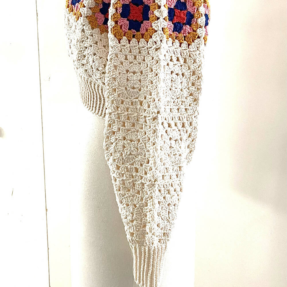 Granny aint square crochet jacket