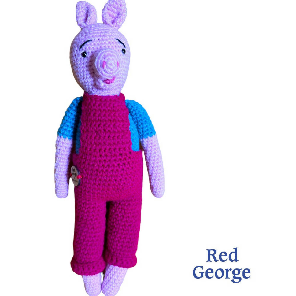 Pink Pig - crochet toy