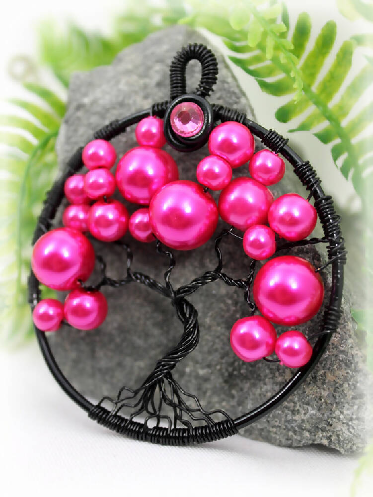 Tree of Life Hot Pink Bubble Tree