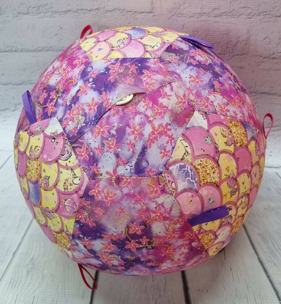 Balloon Ball: Mermaid scales & Tropical flowers: Taggie: Two tone