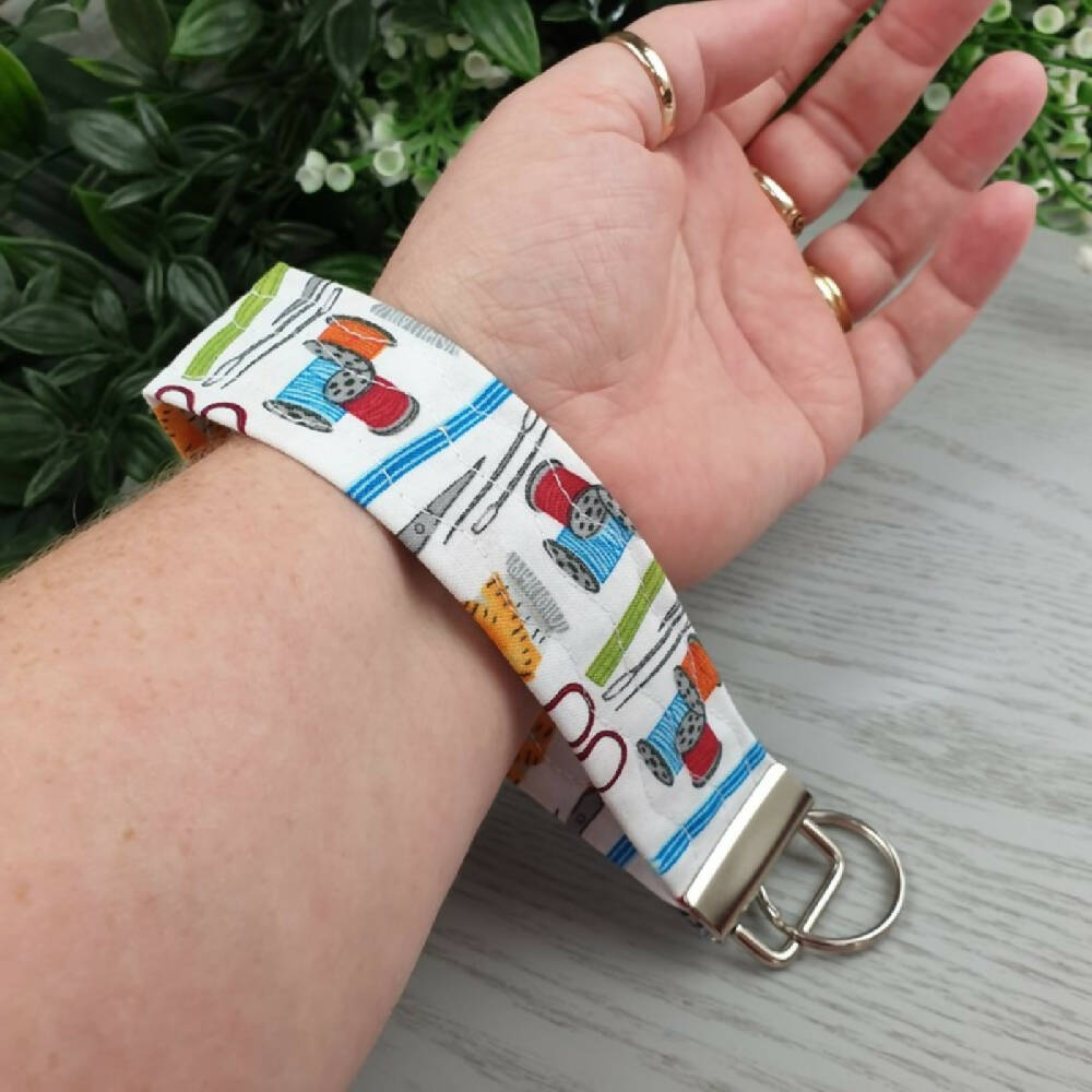 Keyfob - Watermelon Fabric - Wristlet - Bag Tag - Identifier - Keyring Key fob