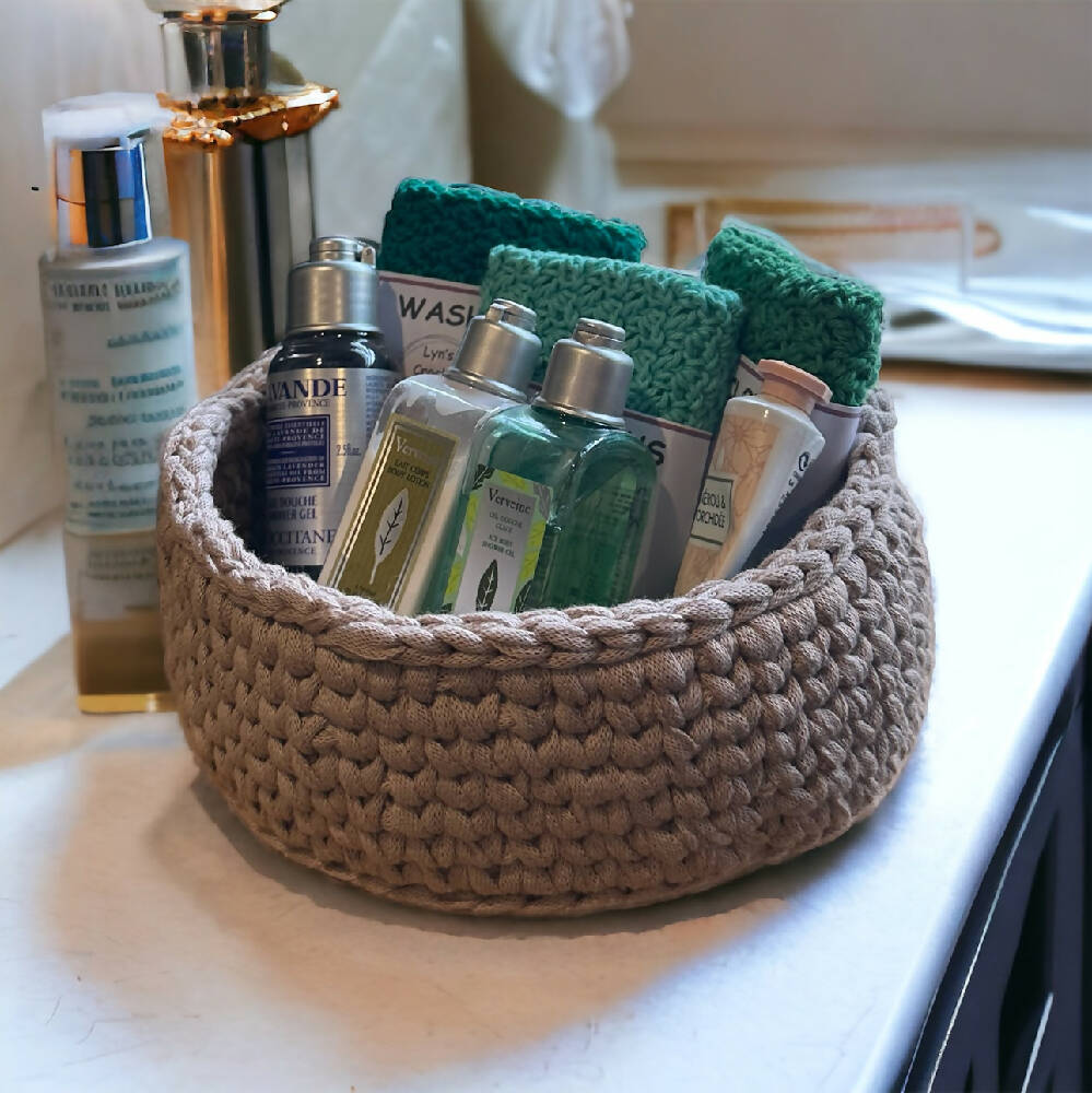 Bathroom crochet handmade basket
