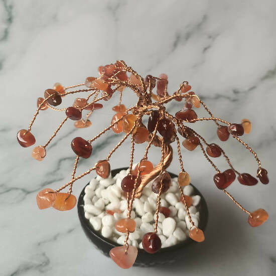 Carnelian Willow Gem Tree for Passion, Prosperity and Strength