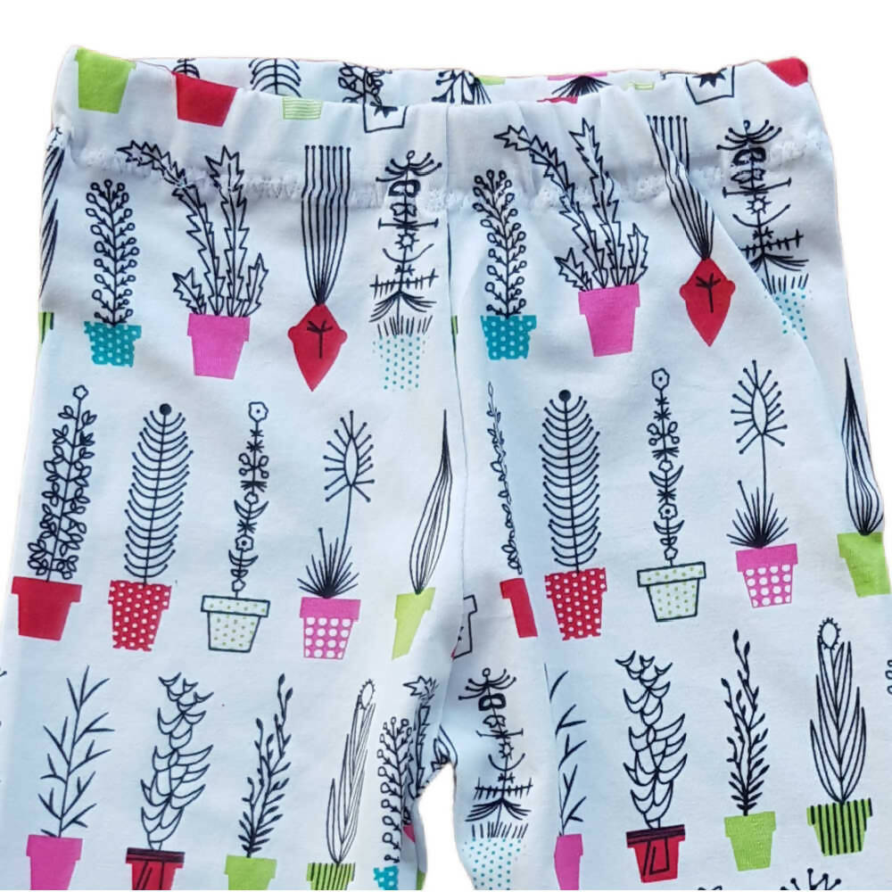 Baby Girls Flowerpot Print Pants | Size 0