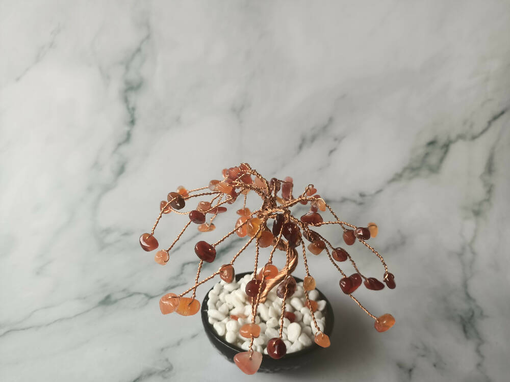 Carnelian Willow Gem Tree for Passion, Prosperity and Strength