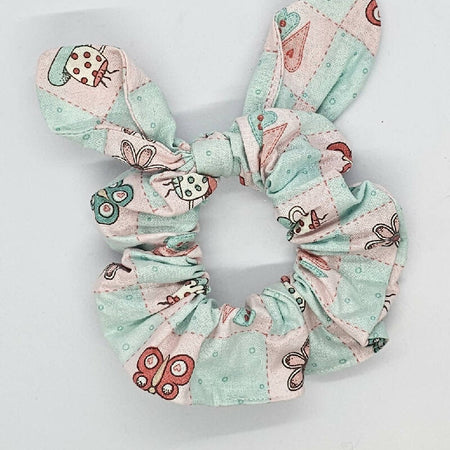Hair Scrunchie with Bow - Butterflies