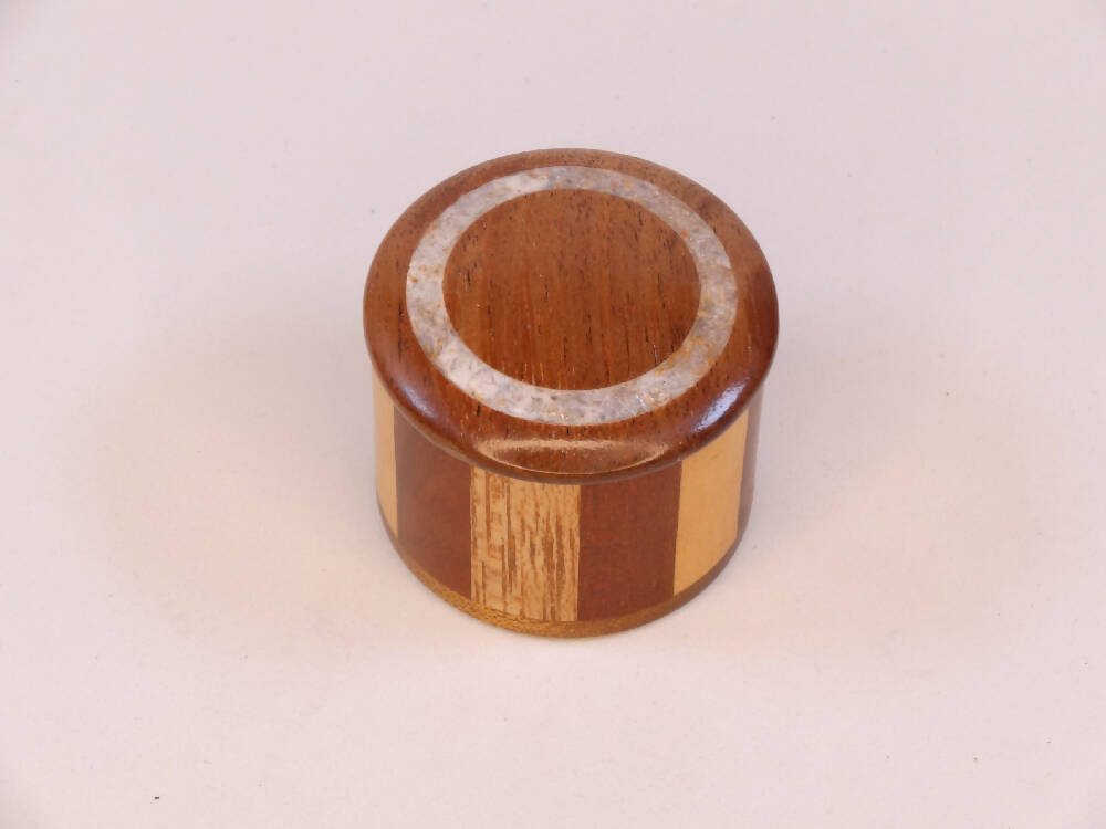 Turned Wood Ring presentation box .