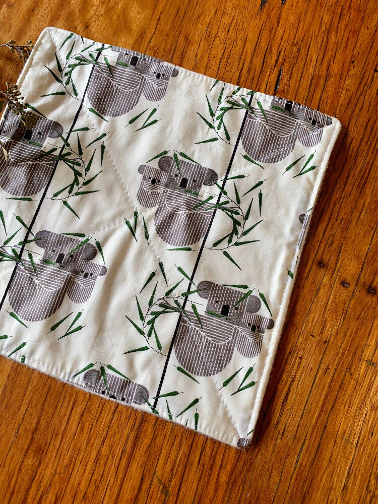 wash cloth - koalas / organic cotton hemp fleece / baby toddler child