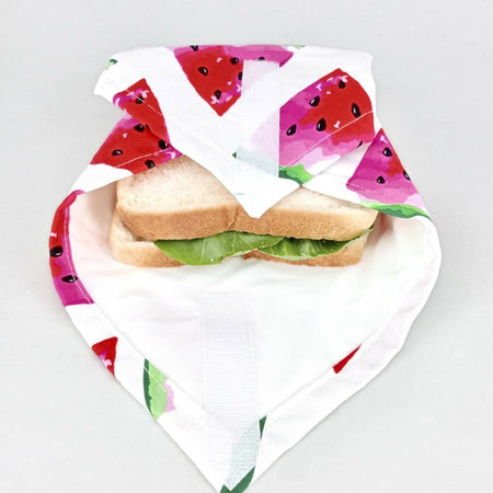 Sandwich Wrap (Reusable) - Watermelons on White
