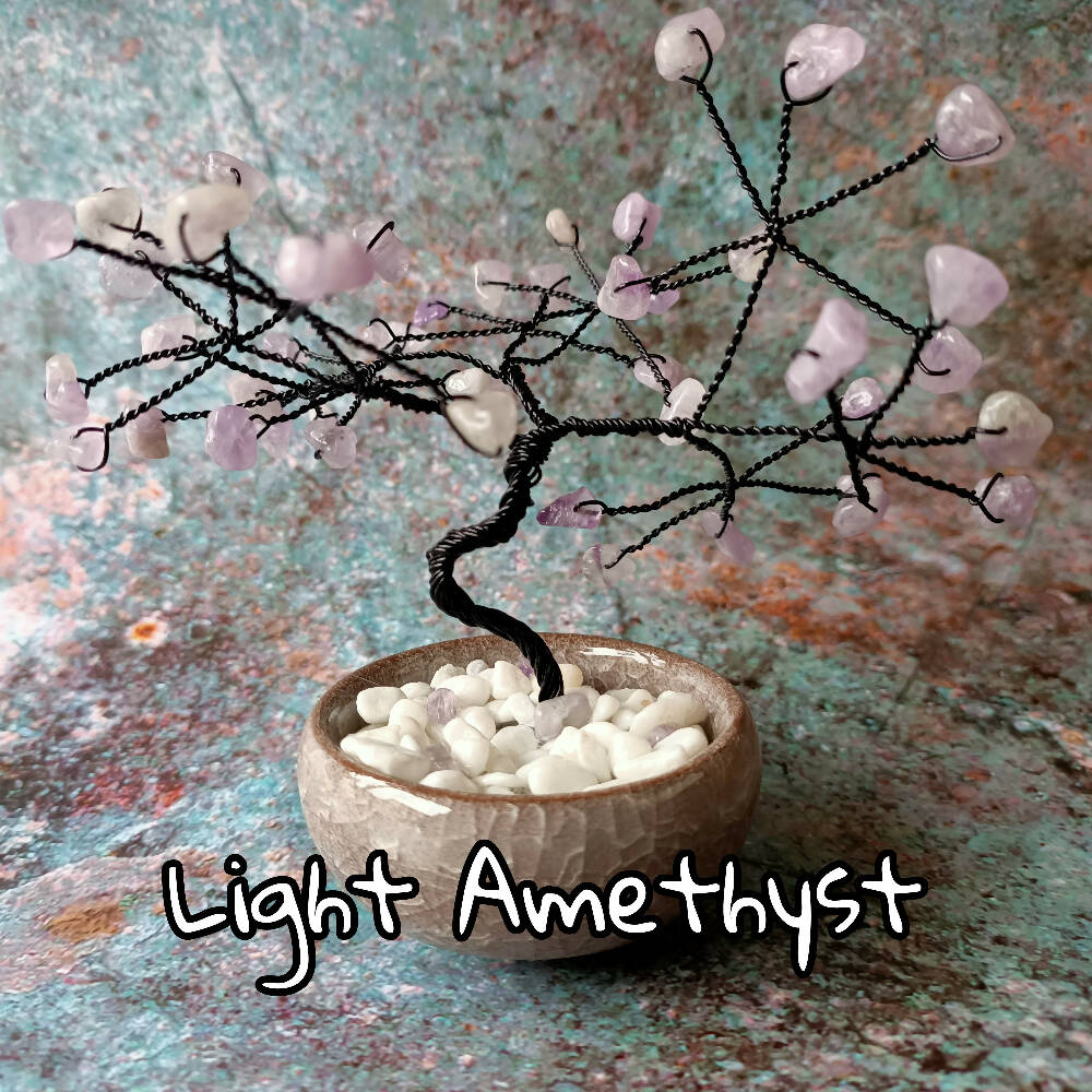 Light Amethyst Mini Gem Tree Made in Australia