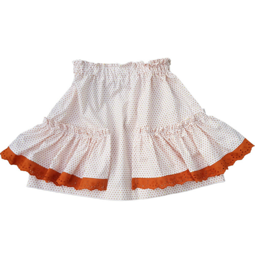 girls-cream-skirt-with-ruffle-trim-and-rust-coloured-lace