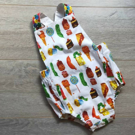 Hungry Caterpillar Romper, Caterpillar Outfit, Colourful Spots Romper