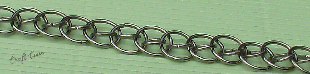 Bracelet made with chainmail technique Dragontail